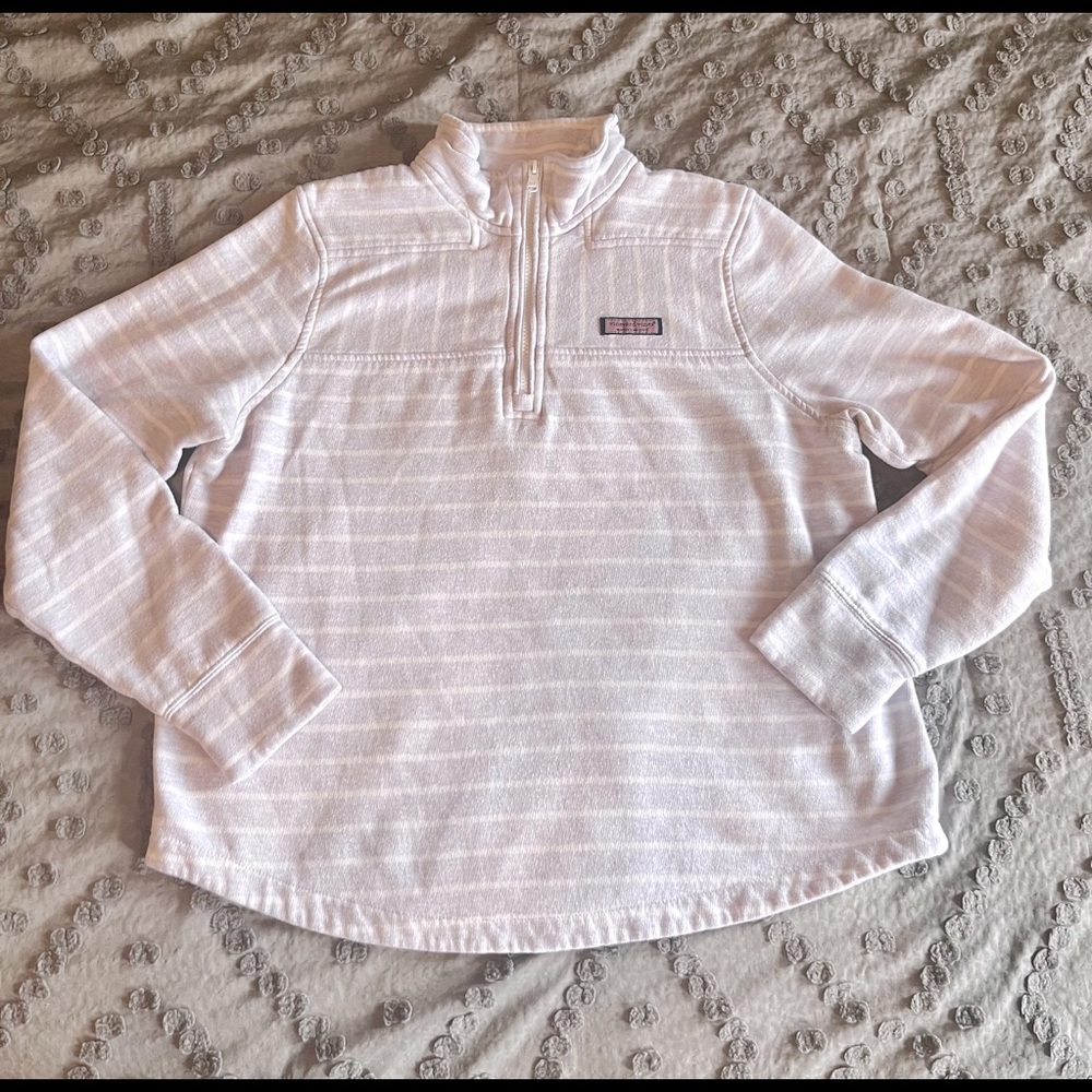 Vineyard Vines Lavender/White Striped Relaxed Shep Shirt Women’s Medium.